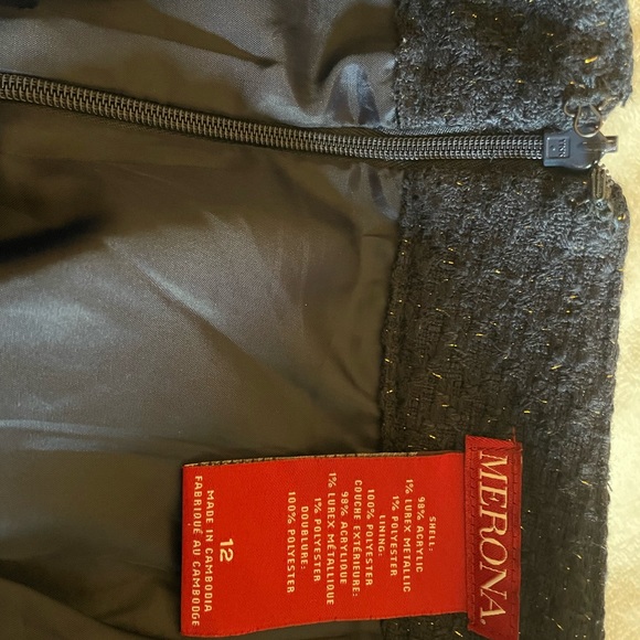 Navy wool pencil skirt - Picture 2 of 3